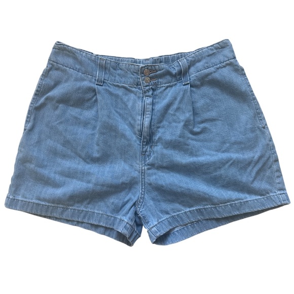 Levi’s Y2K Denim Mom Shorts A-Line High Rise Light Wash Pockets Women’s 10 - Picture 1 of 6